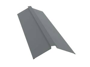 Планка конька плоского 150х40х150 0,5 Satin с пленкой RAL 7016 антрацитово-серый Grand Line