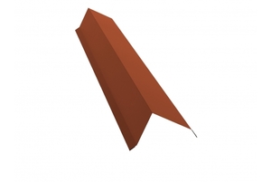 Планка торцевая 80*100 0,5 Satin c пленкой RAL 8004 терракота Grand Line