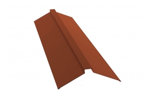 Планка конька плоского 150*40150 0,45 PE c пленкой RAL 8004 терракота Grand Line