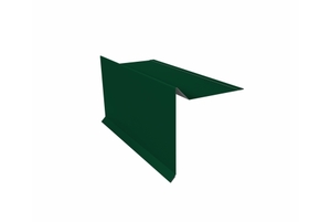 Планка ветровая с отгибом для мягкой кровли 100х20х70 0,45 PE с пленкой RAL 6005 зеленый мох Grand Line