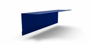 Планка примыкания РуфЛайн полиэстер RAL 5005 (20х45х15х10мм, L=2,0м) в пленке