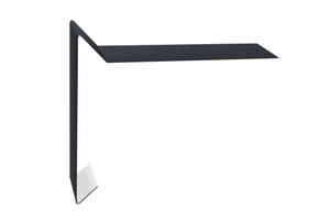 Планка ветровая для мягкой кровли 100*20*100 0,45 PE c пленкой RAL 7024  мокрый асфальт Grand Line