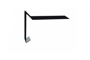 Планка ветровая для мягкой кровли 100*20*100 0,5 Satin c пленкой RAL 9005 черный Grand Line