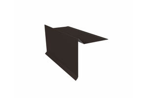 Планка ветровая с отгибом для мягкой кровли 100х20х70 0,45 PE с пленкой RR 32 темно-коричневый Grand Line