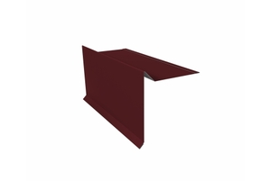 Планка ветровая с отгибом для мягкой кровли 100х20х70 0,45 PE с пленкой RAL 3005 красное вино Grand Line