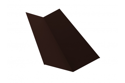 Планка ендовы верхней 145х145 0,5 Satin с пленкой RAL 8017 шоколад Grand Line