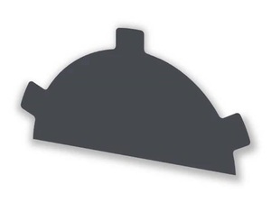 Заглушка конька круглого простая (PURMAN-20-7024 Серый графит-0.5) МЕТАЛЛ ПРОФИЛЬ 