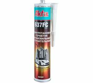 Герметик Akfix 637FC ПУ быстросохнущий 600мл.Серый (PU-41FC) 