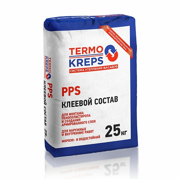 Клей для пенополистирола TERMOKREPS PPS (25кг) (Зимняя серия) КРЕПС