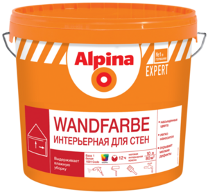 Краска Alpina EXPERT Wandfarbe/Интерьерная для стен База 1, 10л