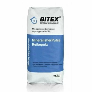 Штукатурка BITEX MineralischerPutz выравнивающая серая, 25кг