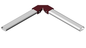 Соединитель трубы ограждения кровельного неокраш.