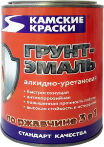 Грунт-эмаль по ржавчине 3 в 1 желтый (1,9 кг) КАМСКИЕ КРАСКИ