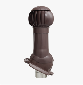 Комплект с приточным вентиляционным клапаном, неизолированный, кровли PROF-21 Ø160мм коричневый (RAL8017) Twister