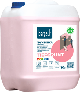 Грунтовка Bergauf TIEFGRUNT color глубокого проникновения, 10 л