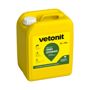 Грунтовка глубокого проникновения Vetonit® Прим Оптимус для стен и потолков, 10л