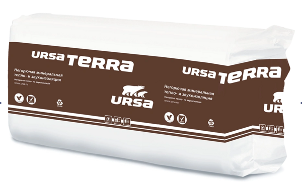 Утеплитель Урса TERRA 37 PN 1200*610*100 мм (12пл/0,8784 м3)