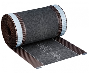 Вентиляционная коньковая геотекстильная лента ROLL GEO, 180мм*5м, цвет Коричневый