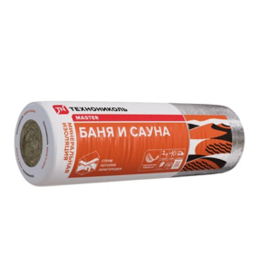 Маты теплозвукоизоляционные Технониколь Баня и сауна 40 RAlu 12500*1200*50мм