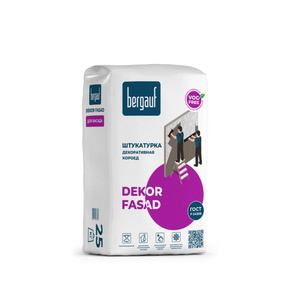 Штукатурка декоративная короед Bergauf Dekor Fasad 25 кг Серый 