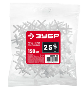Крестики для кафеля 2,5мм ЗУБР /уп. 150шт./ (30)