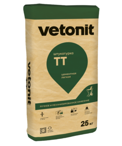 Штукатурка цементная влагостойкая Vetonit® TT, 25 кг