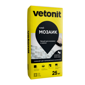 Vetonit® Мозаик белый клей для мозаики и камня, 25кг