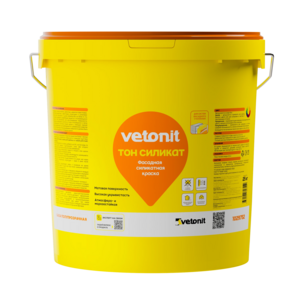 Краска Vetonit® Тон Силикат 100 А фасадная силикатная (25 кг)