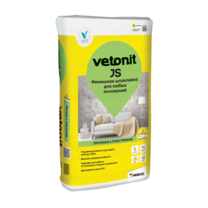 VETONIT JS Шпаклевка финишная полимерная для любых оснований , 20 кг