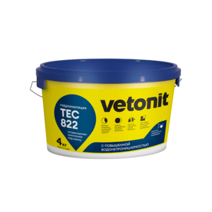 VETONIT гидроизоляция Tec 822 розов, 4кг 