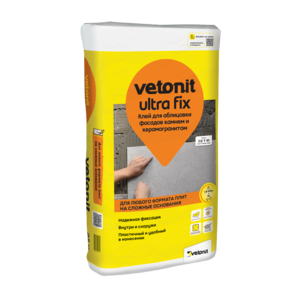VETONIT ultra fix клей для облицовки фасадов камнем и керамогранитом (25кг)