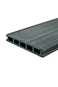 Террасная доска МПК "Верста" пустотелая 3000*150*24 Вельвет #7 + Тиснение 3D Графит