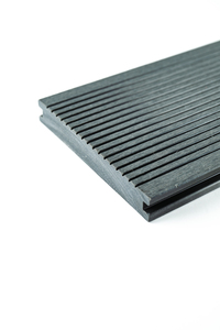 Террасная доска МПК "Верста" 150х24 полнотелая Вельвет + Тиснение цвет Серый