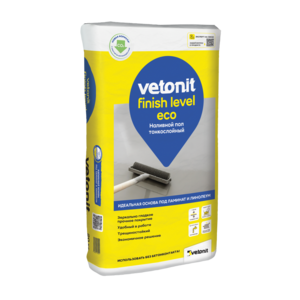 Пол Vetonit finish level eco тонкослойный наливной пол, 20 кг