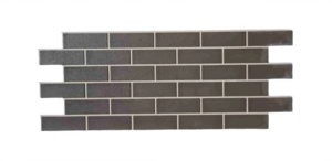 Термопанель «Под Клинкер» 1480*580*50мм цвет Графит на светлой расшивке