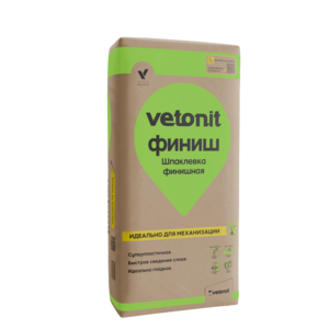 Vetonit® Финиш  Шпаклевка финишная полимерная для внутренних работ, 25 кг