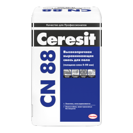 Высокопрочная выравнивающая смесь для пола Ceresit CN 88 (от 5 до 50 мм) (25кг)