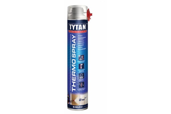 Теплоизоляция профессиональная TERMOSPRAY Tytan Professional напыляемая полиуретановая 870мл