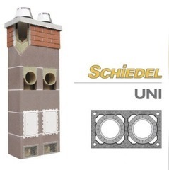 Основание дымохода Schiedel 2х. с вент. 3 пм 90° д. 1414 UNI
