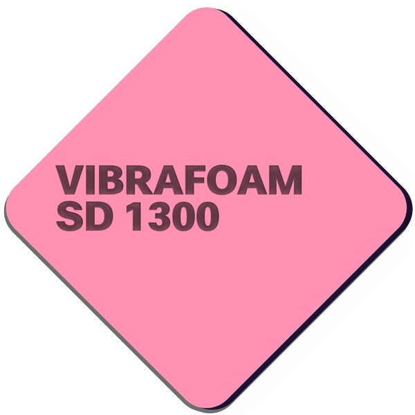 Эластомер Вибрафом (Vibrafoam) SD 1300 темно-розовый (2м х 0,5м x 25мм) 1м2, TECHNO SONUS