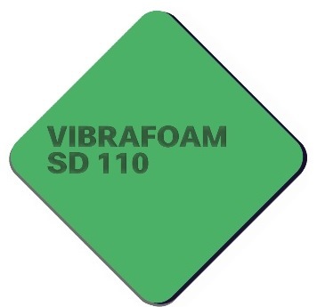 Эластомер Вибрафом (Vibrafoam) SD 110 зеленый (2м х 0,5м x 25мм) 1м2, TECHNO SONUS