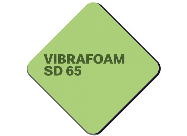 Эластомер Вибрафом (Vibrafoam) SD 65 светло-зеленый (2м х 0,5м x 25мм) 1м2, TECHNO SONUS