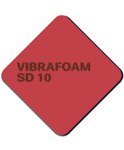 Эластомер Вибрафом (Vibrafoam) SD 10 красный (2м х 0,5м x 25мм) 1м2, TECHNO SONUS