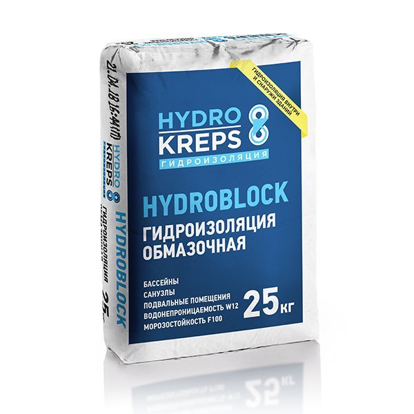 Гидроизоляция Крепс HYDROBLOCK, 25 кг 