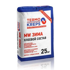 Клей для минеральной ваты TERMOKREPS "MW Зима" Крепс (25кг)