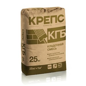 Кладочная смесь Крепс "КГБ" для блоков из ячеистого бетона (25 кг)