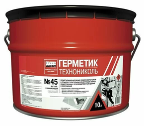 Герметик бутил-каучуковый ТЕХНОНИКОЛЬ №45 (белый) ведро 8кг