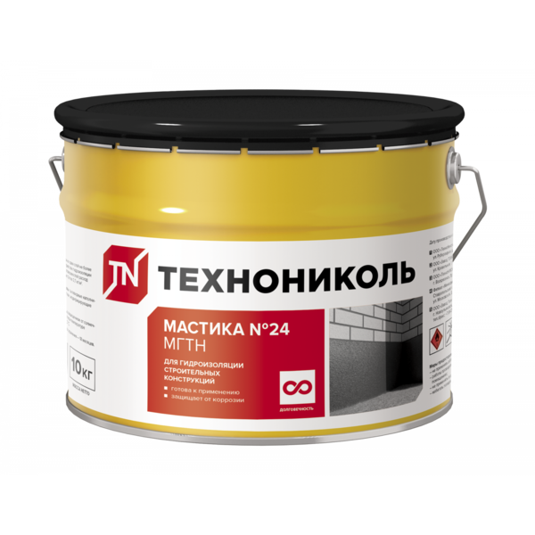 Мастика ТЕХНОНИКОЛЬ №24 (МГТН) гидроизоляционная 10 кг