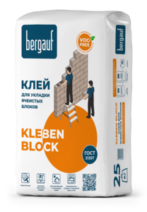 Клей для ячеистых блоков Bergauf Kleben Block 25 кг